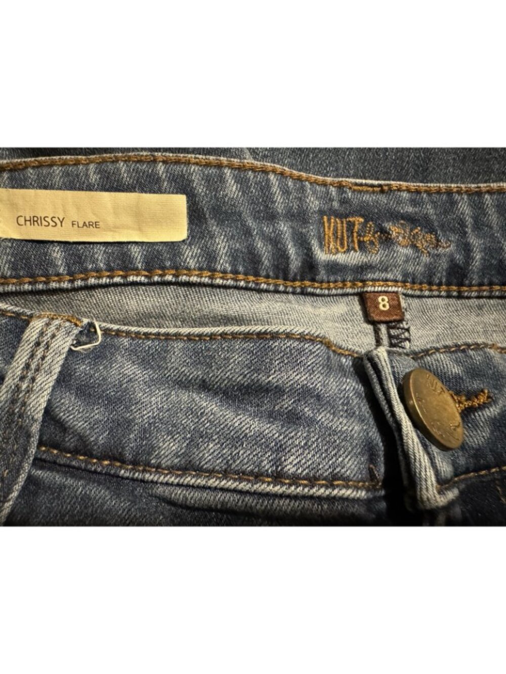 Kut For The Kloth Women Chrissy Flare Jeans Blue Size 8 preowned - Picture 6 of 8